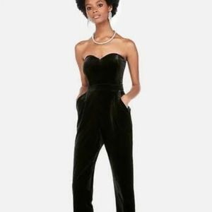 Express Black Velvet Jumpsuit Size 0 - Tags Attached